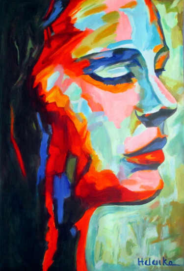 Painting titled ""Deep Silence"" by Helena Wierzbicki, Original Artwork, Acrylic