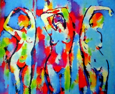 Painting titled ""Celebration"" by Helena Wierzbicki, Original Artwork, Acrylic