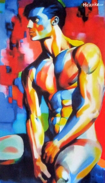 Painting titled ""Strong In Will "" by Helena Wierzbicki, Original Artwork, Acrylic