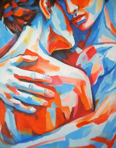 Malerei mit dem Titel ""Brimful of Love"" von Helena Wierzbicki, Original-Kunstwerk, Acryl