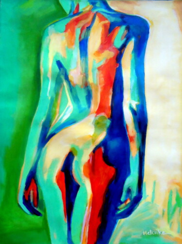 Painting titled ""Quiet nude"" by Helena Wierzbicki, Original Artwork, Acrylic