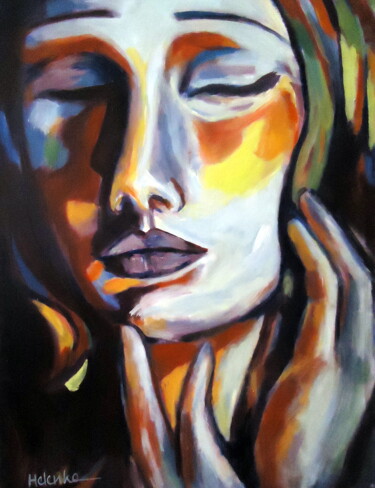 Painting titled "Emotion" by Helena Wierzbicki, Original Artwork, Acrylic