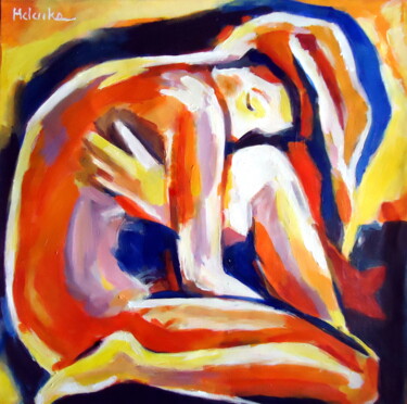 Peinture intitulée ""Inner Thoughts"" par Helena Wierzbicki, Œuvre d'art originale, Acrylique