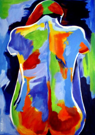 Malerei mit dem Titel ""Ne me quitte pas"" von Helena Wierzbicki, Original-Kunstwerk, Acryl