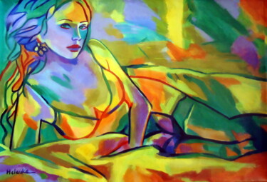 Malerei mit dem Titel ""Sparkle"" von Helena Wierzbicki, Original-Kunstwerk, Acryl