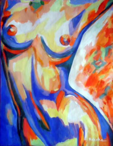 Malerei mit dem Titel ""Free Soul"" von Helena Wierzbicki, Original-Kunstwerk, Acryl
