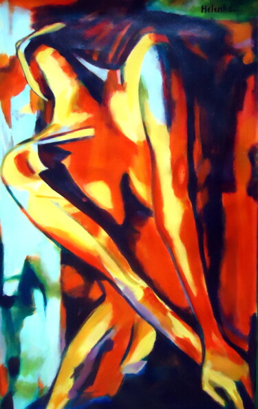 Painting titled ""Flames of Needs"" by Helena Wierzbicki, Original Artwork, Acrylic