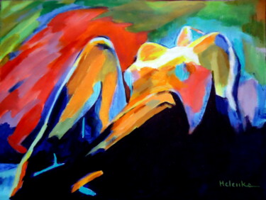 Malerei mit dem Titel ""Charge of the Soul"" von Helena Wierzbicki, Original-Kunstwerk, Acryl