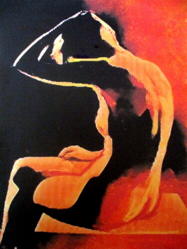 Pintura titulada ""Silhouettte of a L…" por Helena Wierzbicki, Obra de arte original, Acrílico