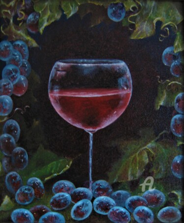 绘画 标题为“Red wine.” 由Helena Lose, 原创艺术品, 油