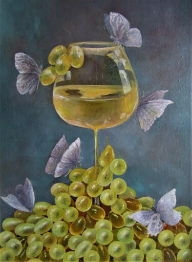 Malarstwo zatytułowany „Nectar.” autorstwa Helena Lose, Oryginalna praca, Olej