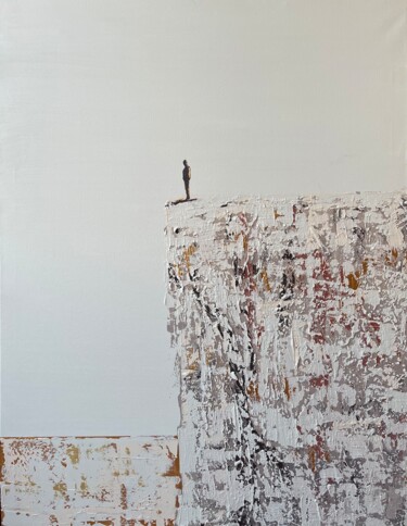 Schilderij getiteld "Distance" door Helena Rubí, Origineel Kunstwerk, Acryl Gemonteerd op Frame voor houten brancard
