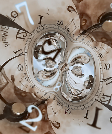Digital Arts titled "Time" by Helena Vintergreen, Original Artwork, Digital Painting