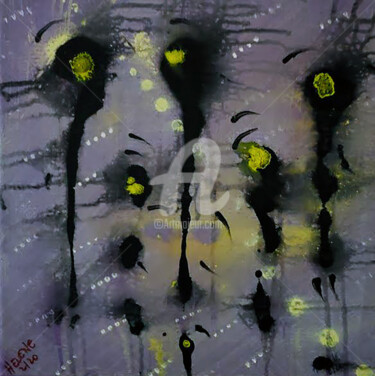 Peinture intitulée "amoeba" par Helene, Œuvre d'art originale, Acrylique
