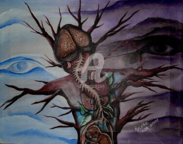 Painting titled "life lives within m…" by Helene, Original Artwork