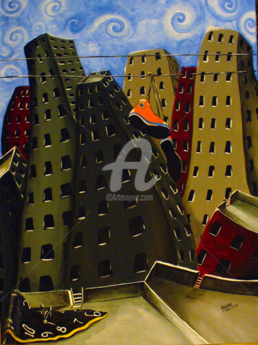Painting titled "Urban Territory" by Helene, Original Artwork, Acrylic
