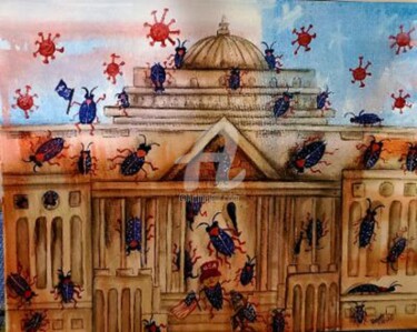Pittura intitolato "2021 #45 coup-carac…" da Helene, Opera d'arte originale, Acrilico Montato su Telaio per barella in legno