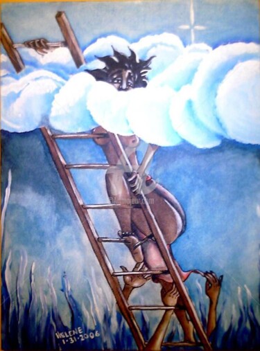 Painting titled "the escape" by Helene, Original Artwork