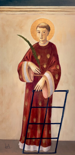 Malarstwo zatytułowany „Saint Laurent” autorstwa Hélène Avot, Oryginalna praca, Olej