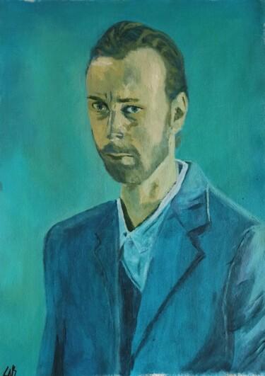 Peinture intitulée "L'homme mystérieux" par Hélène Batut, Œuvre d'art originale, Acrylique
