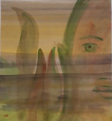 Картина под названием "Ava- tara" - Helene Beugras, Подлинное произведение искусства, Акварель