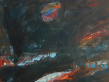 Картина под названием "Arbre aux couleurs" - Helene Beugras, Подлинное произведение искусства, Акрил Установлен на Деревянна…
