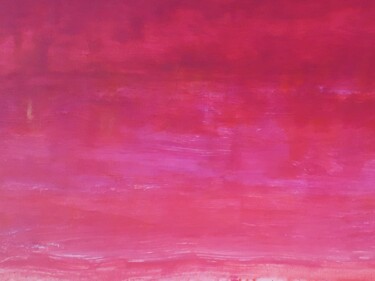 Peinture intitulée "Paysage rose" par Helene Beugras, Œuvre d'art originale, Acrylique Monté sur Châssis en bois