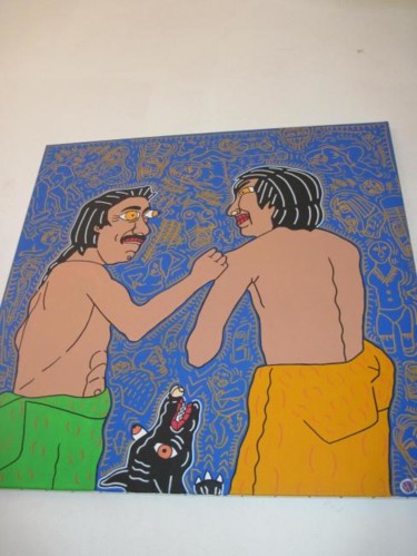 Peinture intitulée "le duel" par Hélène Chépa, Œuvre d'art originale