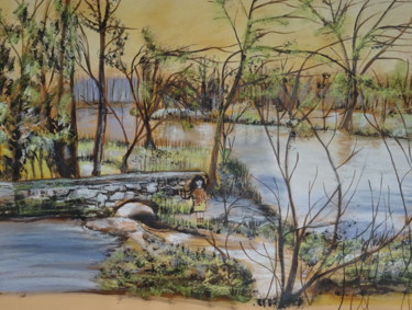 Peinture intitulée "riviere2.jpg" par Hélène De Laborderie, Œuvre d'art originale