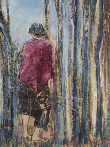 Peinture intitulée "Forêt" par Hélène De Laborderie, Œuvre d'art originale, Pastel