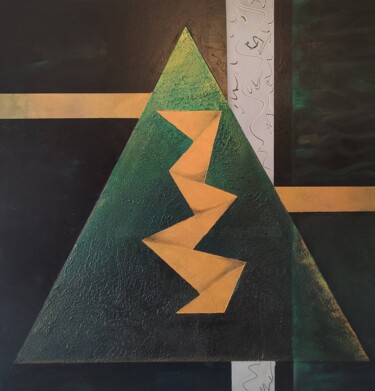 Malarstwo zatytułowany „Origami” autorstwa Helene Effray, Oryginalna praca, Akryl Zamontowany na Drewniana rama noszy