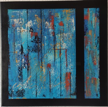 Painting titled "Le temps qui passe" by Helene Effray, Original Artwork, Acrylic Mounted on Wood Stretcher frame