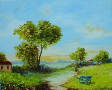 Картина под названием "En Charente" - Hélène Gastin-Mozol, Подлинное произведение искусства, Масло