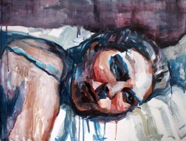 Painting titled "Unconsciousness II" by Hélène Hugon, Original Artwork, Acrylic
