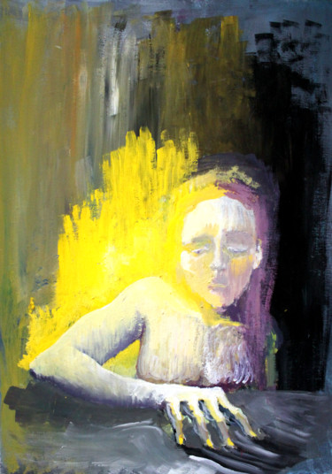 Painting titled "Piano memory" by Hélène Hugon, Original Artwork, Acrylic