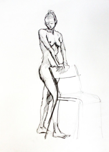 Desenho intitulada "II" por Hélène Hugon, Obras de arte originais, Lápis