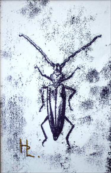 Druckgrafik mit dem Titel "capricorne.jpg" von Hélène Lacquement, Original-Kunstwerk, Monotypie