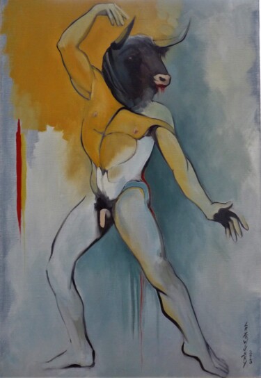 Painting titled "Por favor" by Hélène Lazowinsky, Original Artwork, Oil