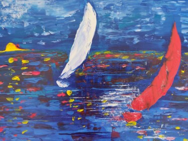 Painting titled "11 Novembre II" by Hélène Le Borgne, Original Artwork, Acrylic