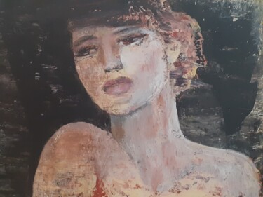 Painting titled "Paloma" by Hélène Lentini, Original Artwork, Oil