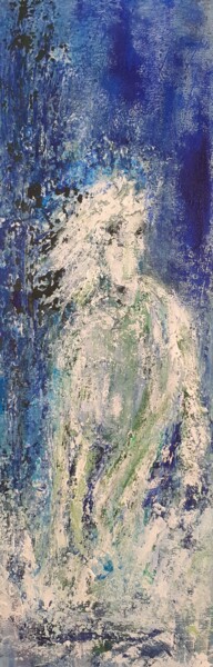 Painting titled "Cheval de mer" by Hélène Lentini, Original Artwork, Acrylic