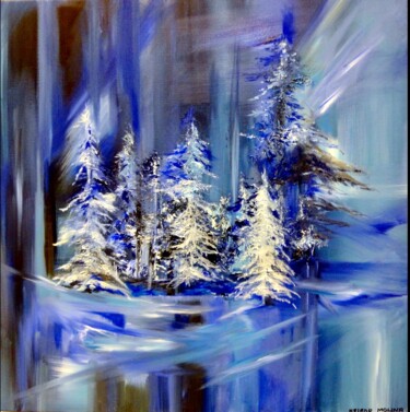 Peinture intitulée "Terre gelée" par Hélène Molina, Œuvre d'art originale, Acrylique