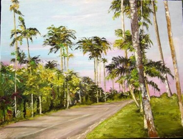 Pintura titulada "A la Guadeloupe" por Hélène Molina, Obra de arte original, Oleo
