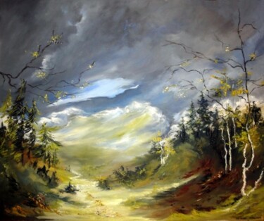 Pittura intitolato "avant l'orage" da Hélène Molina, Opera d'arte originale
