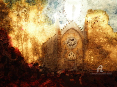 Digitale Kunst getiteld "La Chapelle au Bois…" door Hélène Mongin, Origineel Kunstwerk, Foto Montage