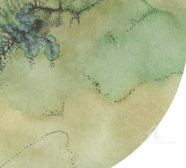 Peinture intitulée "Terre d'encre les i…" par Hélène Mongin, Œuvre d'art originale, Encre