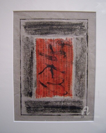 Gravures & estampes intitulée "Impressions de Chine" par Hélène Mongin, Œuvre d'art originale, Monotype