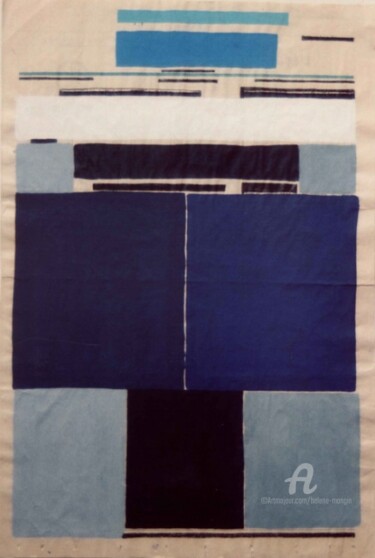 "Composition bleue 2" başlıklı Tablo Hélène Mongin tarafından, Orijinal sanat, Guaş boya