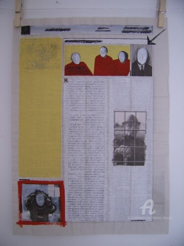 Peinture intitulée "journaux russes 05" par Hélène Mongin, Œuvre d'art originale, Acrylique