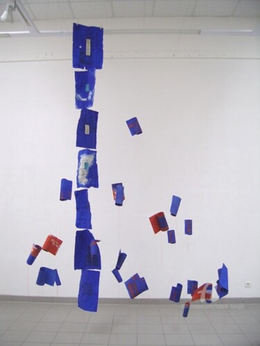 Aufbau mit dem Titel "volumen" von Hélène Mongin, Original-Kunstwerk, Kunstinstallation